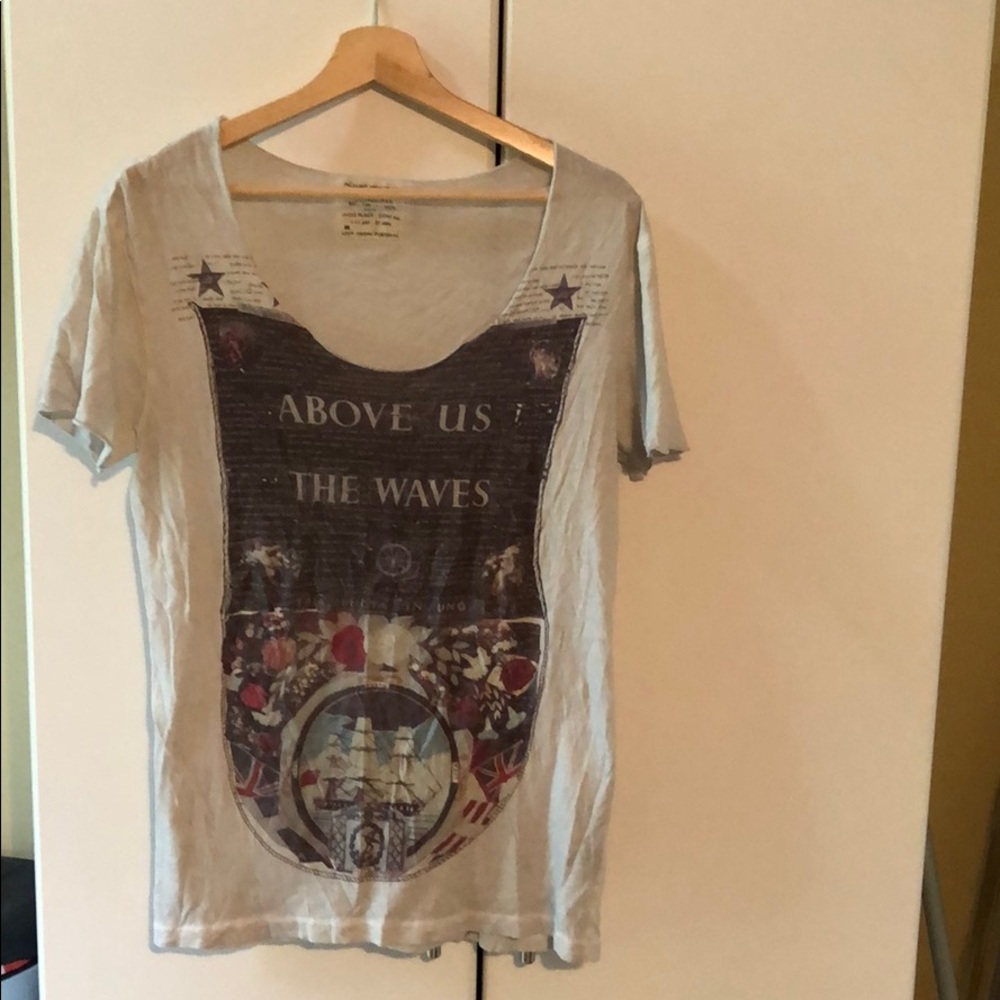 Allsaints deep scoop neck size small mens